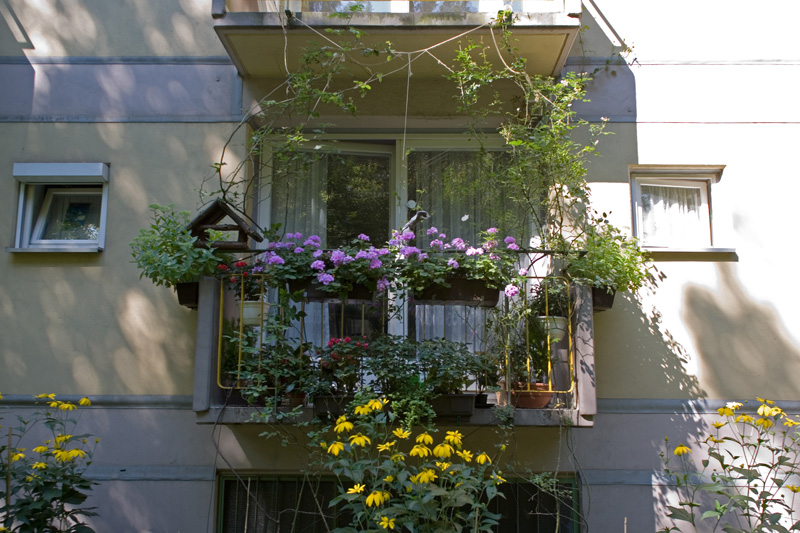Ein Balkon im Giraffenhaus