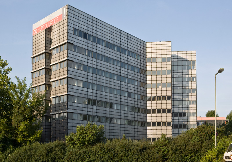 Ein 2011 abgerissenes Bürohaus im Norden des Hansaviertels