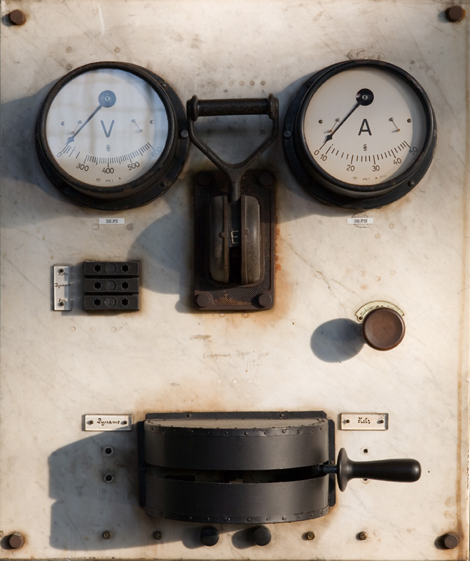Detail der Schalttafel